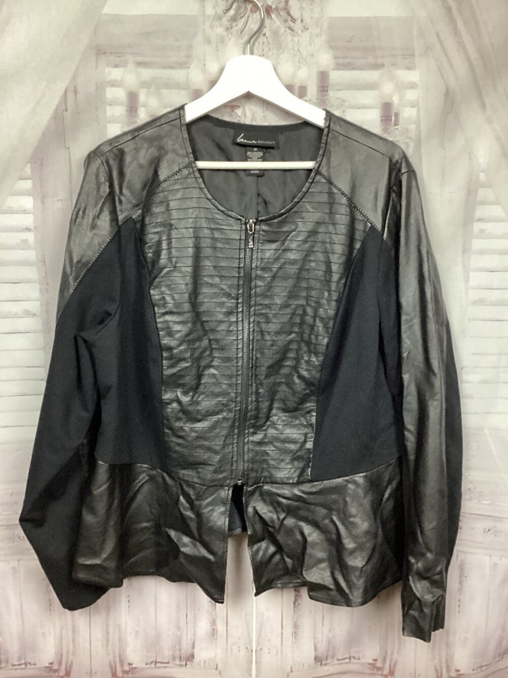 Lane Bryant Black Faux Leather Moto Jacket Preplem 20